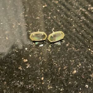 Kendra Scott Gold Earrings with Iridescent Stones
